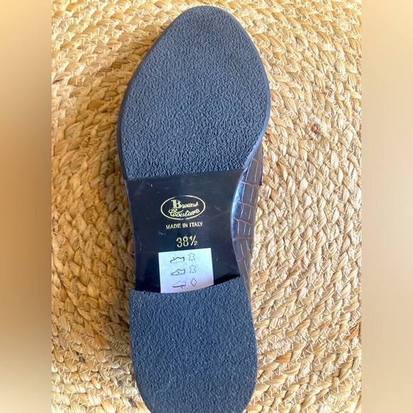 Gorgeous Chocolate Brown Leather Loafers with Gemstone Detail—Browns Couture - Picture 6 of 7